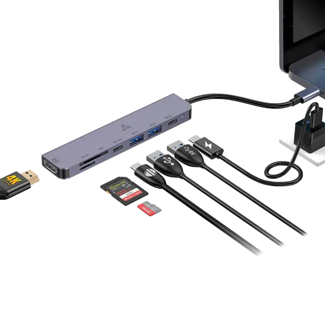 ADAPTER SBOX USB TYPE-C 7u1 HUB H-999 USB-C