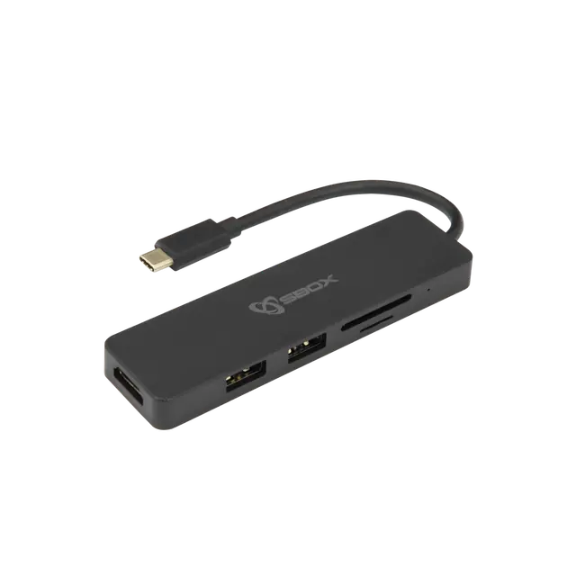 ADAPTER SBOX USB TYPE-C->HDMI/USB-3.0/SD+TF - 5u1 - TCA-51