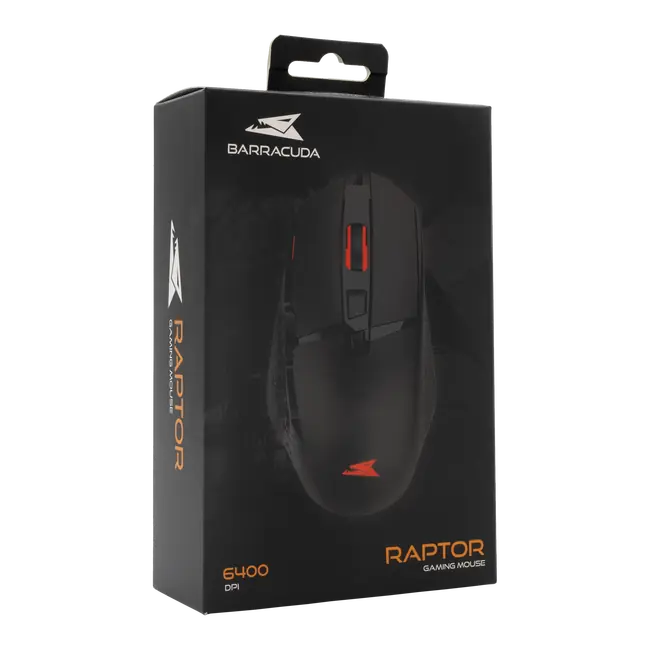 Baracuda MIŠ BGM-051 RAPTOR CRNI / 6400 dpi