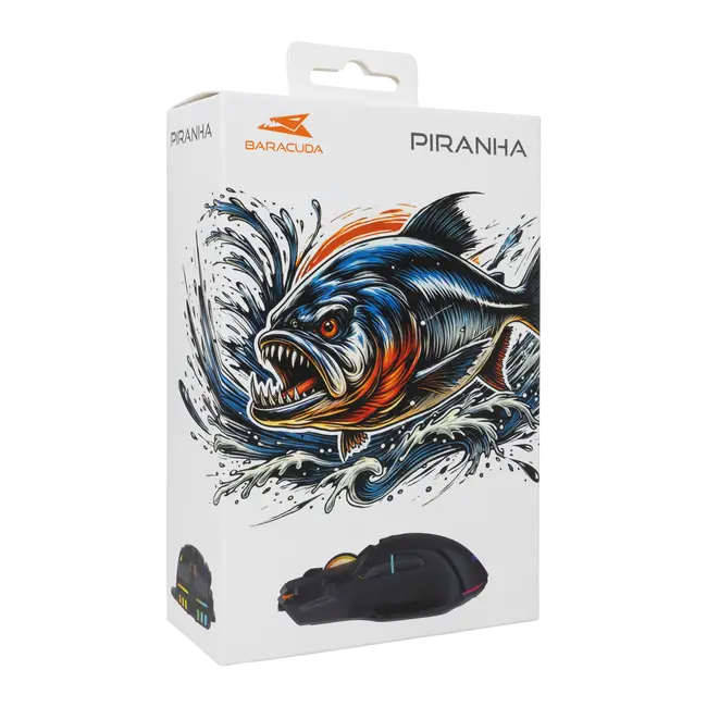 Baracuda MIŠ BGM-071 PIRANHA CRNI / 7200 dpi