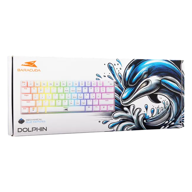 Baracuda TIPKOVNICA BGK-03221 DOLPHIN Bijela-Meh. / US - PLAVI.SW.