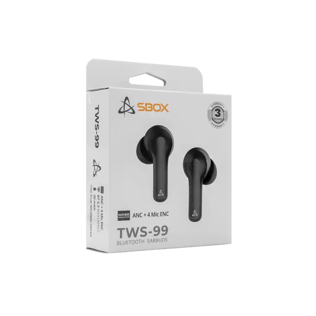 EARBUDS SBOX EB-TWS-99 Crne/ANC+ 4 Mic ENC