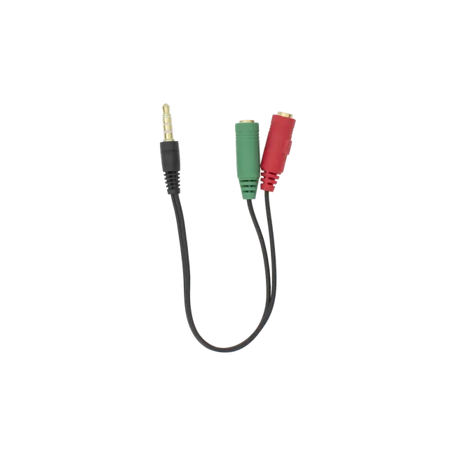 KABEL SBOX 3,5mm x2 F. 3Pin - 3,5mm M. 4Pin 0,2M BULK