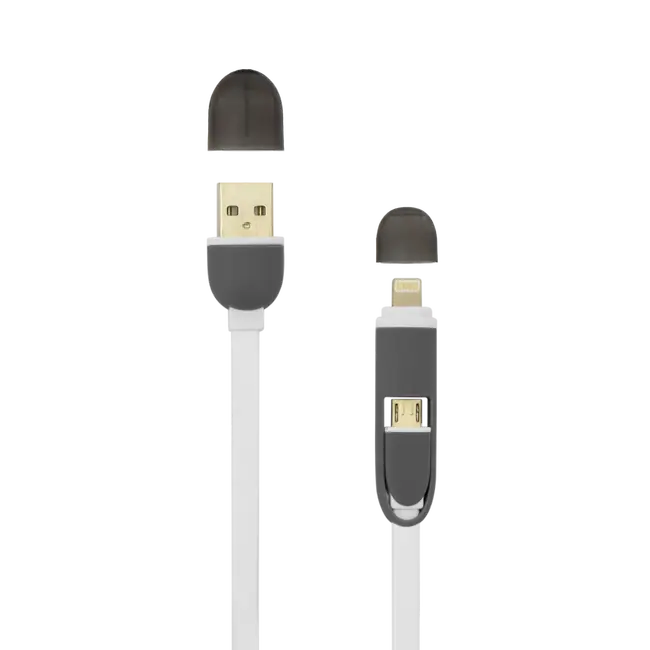 KABEL SBOX USB->MICRO USB + IPH.5 M/M 1M Bijeli