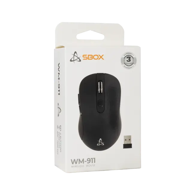 SBOX WM-911 Wireless Optical Mouse - Black