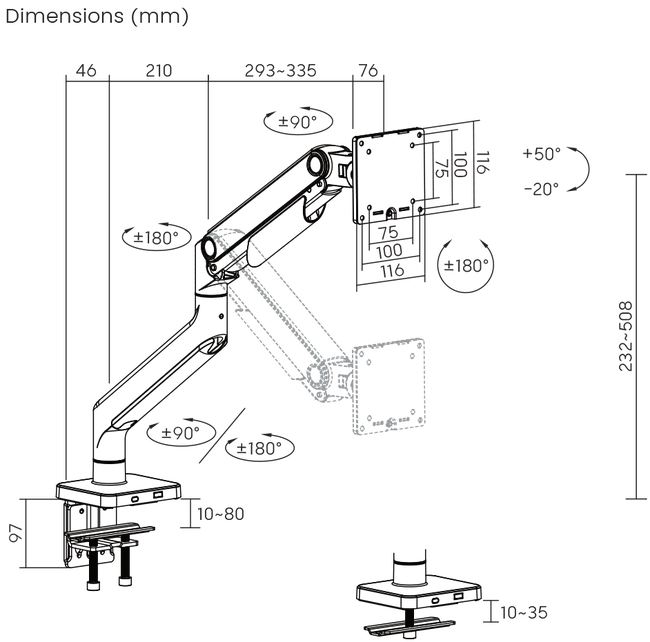 STALAK SBOX Desktop LCD-C49 (17-49''/20kg/100x100)