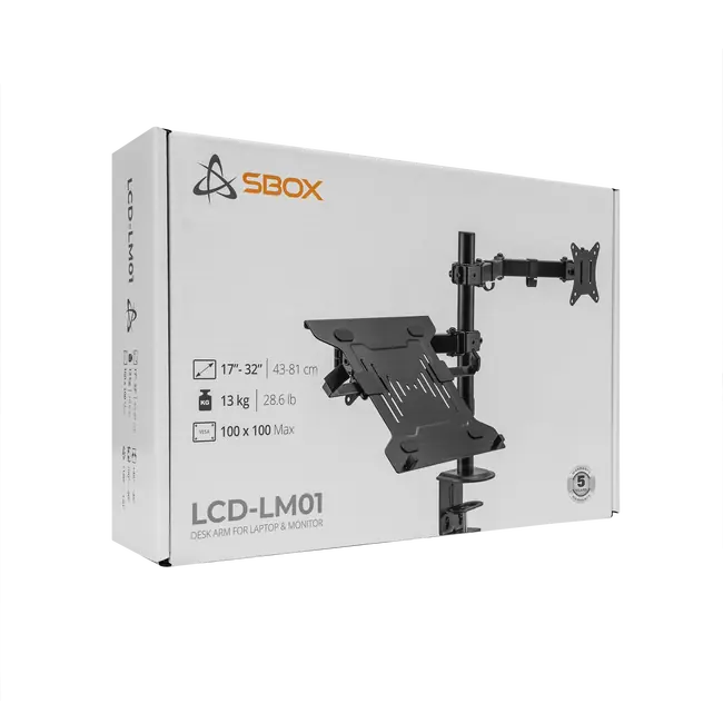 STALAK SBOX Desktop LCD-LM01-2 (13-32"/9kg monitor - 4kg laptop/100x100)