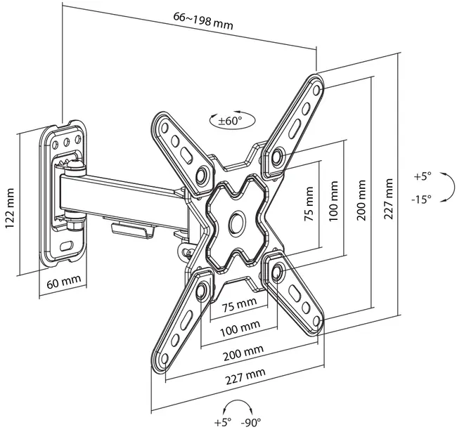 STALAK SBOX LCD-221-2 (13-43"/20kg/200x200)
