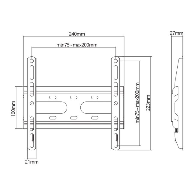STALAK SBOX PLB-2522F-2 (23-43"/45kg/200x200)