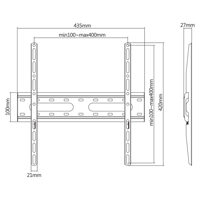 STALAK SBOX PLB-2544F-2 (32-70"/45kg/400x400)
