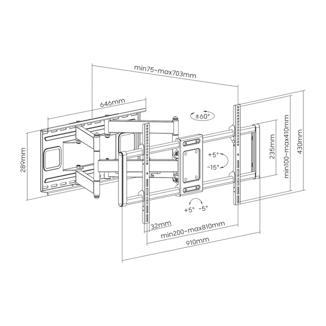STALAK SBOX PLB-7486 (43-100"/120kg/800x400)