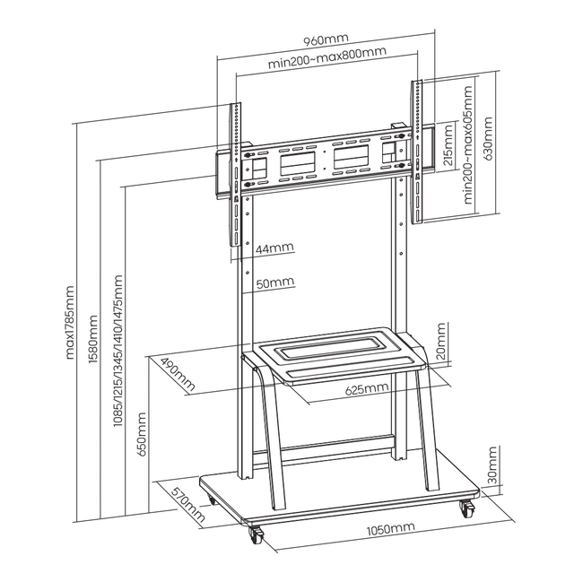 STALAK SBOX Podni FS-1035 (37-100"/150kg/800x600)