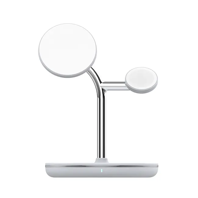 TELLUR 3-IN-1 MAGSAFE CERTIFIED WIRELESS DESK CHARGER, 15W, WATCH 2.5W, TWS 5W, WHITE