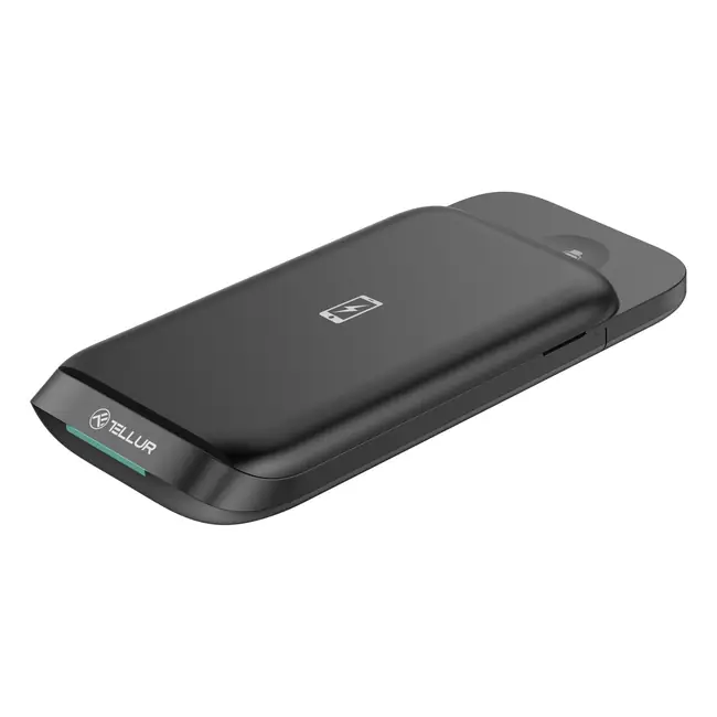 TELLUR 3-IN-1 QI WIRELESS DESK CHARGER, 15W, QI CERTIFIED, FOLDABLE, BLACK