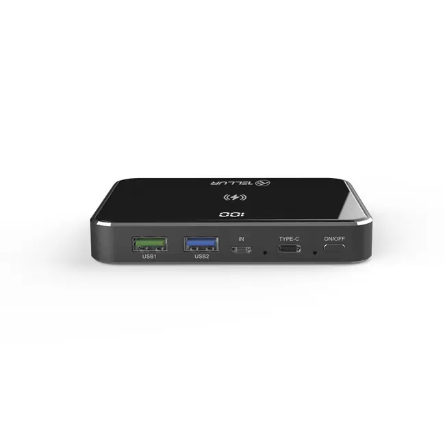 TELLUR POWER BANK GPD100 Graphene 10000mAh power bank Qi + 2xQC3.0 + PD, black