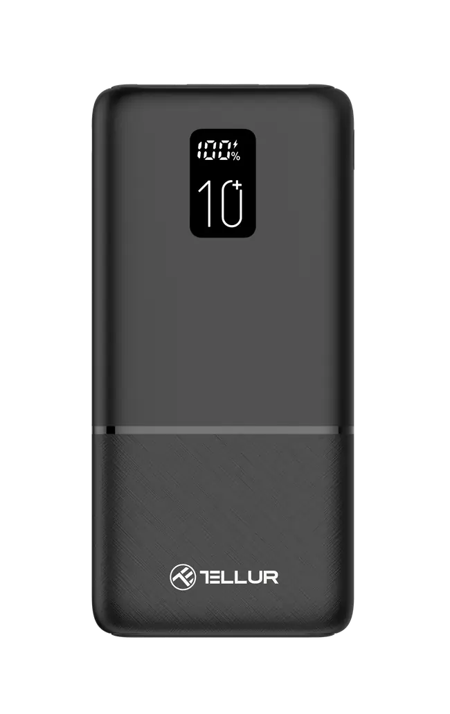 TELLUR POWER BANK PD102, 10000mAh, 2xQC3.0 22.5W + PD 30W LCD Display BLACK