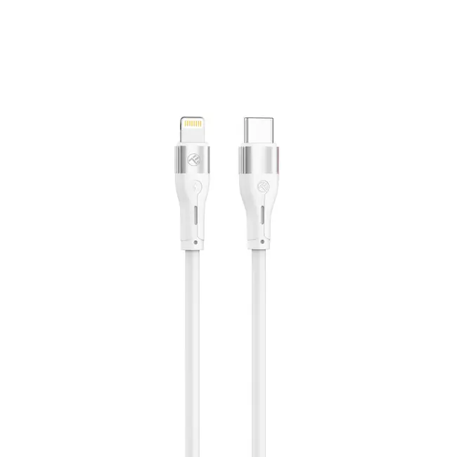 TELLUR SILICONE TYPE-C TO LIGHTNING CABLE, PD30W, 1M, WHITE