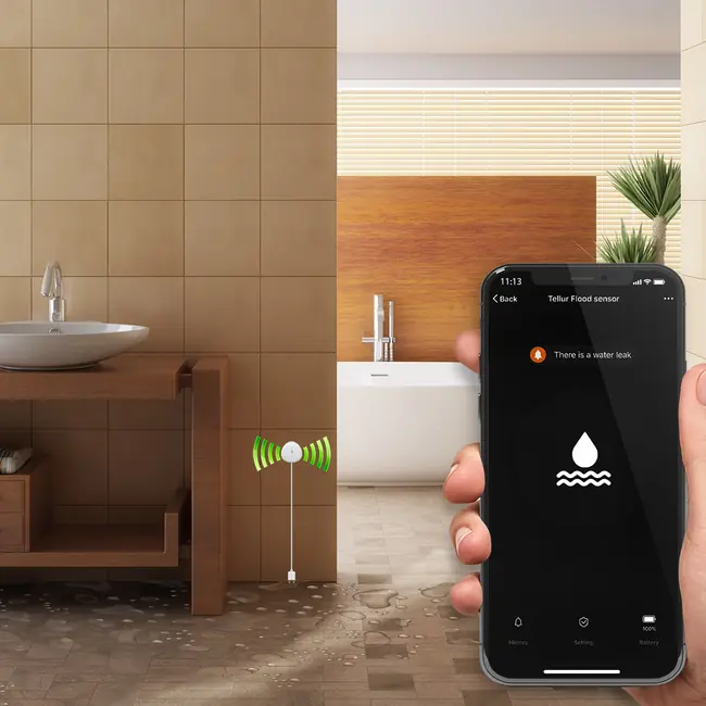 TELLUR SMART WIFI FLOOD SENSOR WHITE