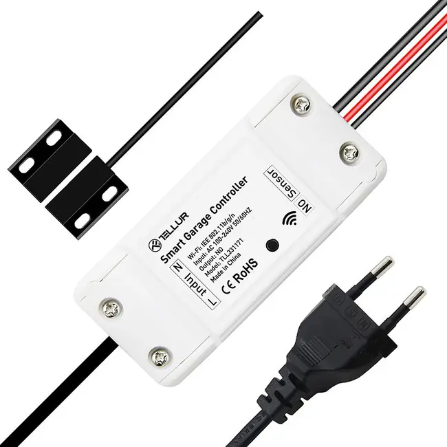 TELLUR SMART WIFI GARAGE DOOR CONTROL KIT, WHITE