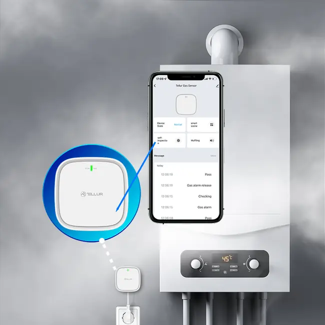TELLUR SMART WIFI GAS SENSOR, WHITE