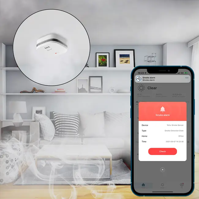 TELLUR SMART WIFI GAS SENSOR, WHITE