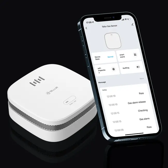 TELLUR SMART WIFI SMOKE SENSOR, WHITE