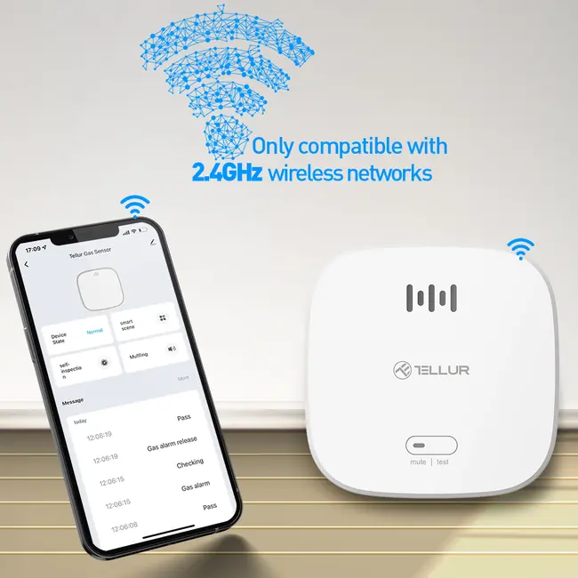 TELLUR SMART WIFI SMOKE SENSOR, WHITE