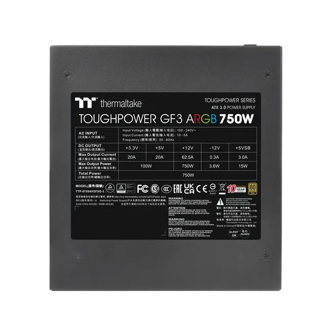 THERMALTAKE NAPAJANJE TOUGHPOWER GF3 ARGB 750W