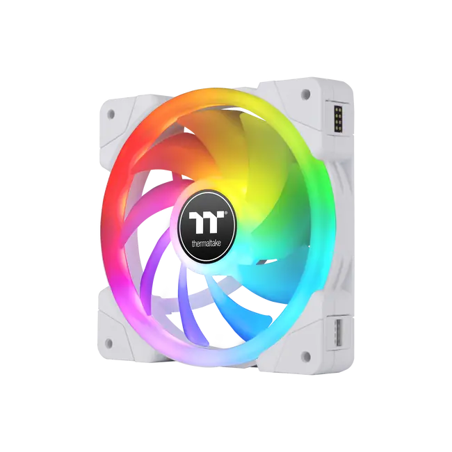 THERMALTAKE SWAFAN EX12 RGB White 120mm Case Fan, 3-Pack