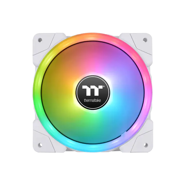 THERMALTAKE SWAFAN EX12 RGB White 120mm Case Fan, 3-Pack