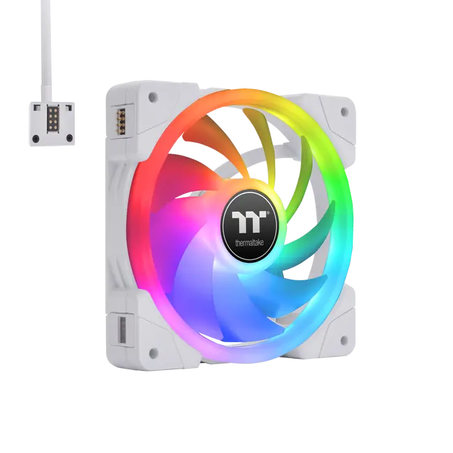 THERMALTAKE SWAFAN EX12 RGB White 120mm Case Fan, 3-Pack