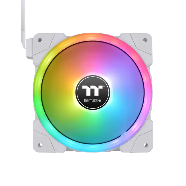 THERMALTAKE SWAFAN EX12 RGB White 120mm Case Fan, 3-Pack