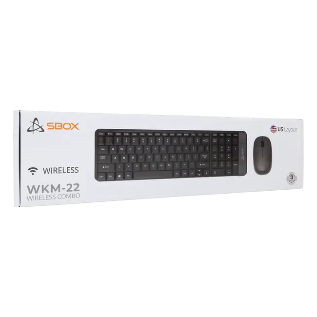 TIPKOVNICA + MIŠ SBOX WKM-22 / Bežični / US