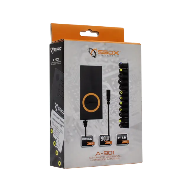 PUNJAČ ZA LAPTOPE UNIVERZALNI SBOX A-901 / 90W