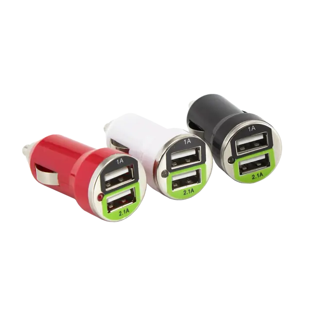 USB AUTO PUNJAČ SBOX CC-221 / 2 ULAZA - 2.1A Crni