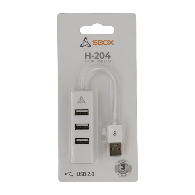 USB RAZDJELNIK SBOX H-204 Bijeli  / USB-2.0 4 Ulaza