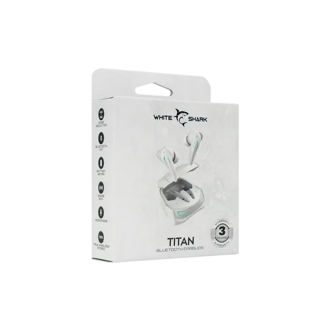 White Shark EARBUDS GEB-TWS96 TITAN - White / Bluetooth / ANC