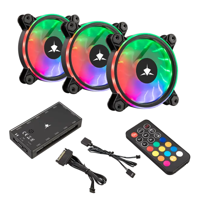 White Shark FAN GCF-S028-004 NEBULA-2 CRNI ARGB KIT