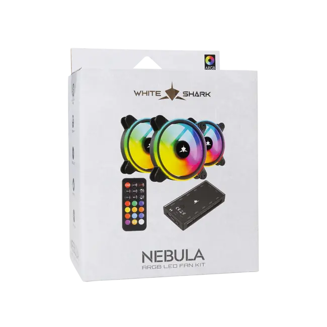 White Shark FAN GCF-S028-004 NEBULA-2 CRNI ARGB KIT
