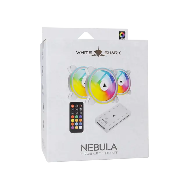 White Shark FAN GCF-S028-005 NEBULA-2 BIJELI ARGB KIT
