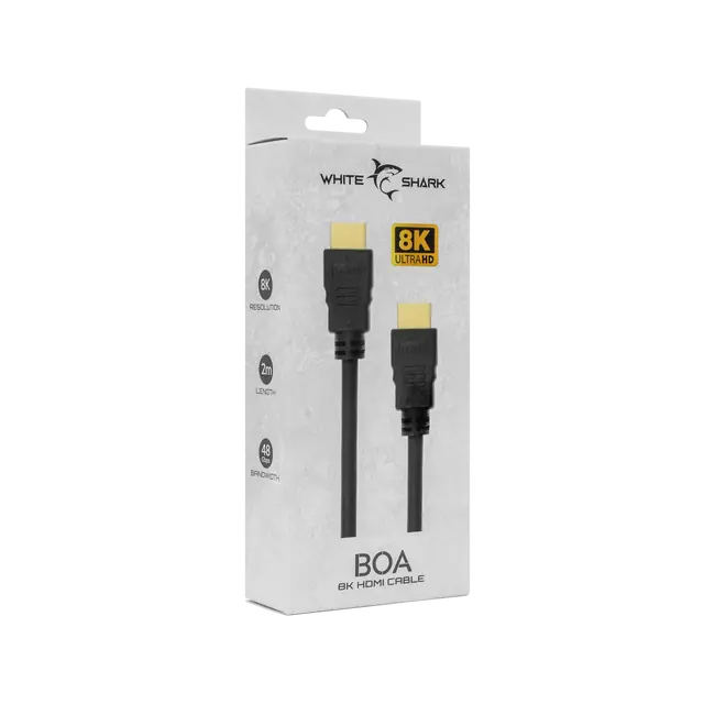 White Shark KABEL BOA HDMI-HDMI 2.1 M/M 2M 8K@60Hz