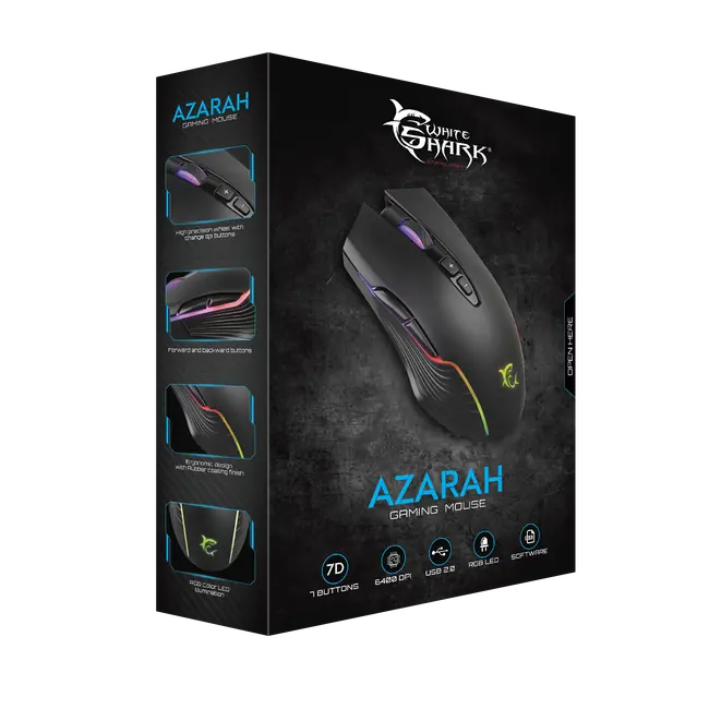 White Shark MOUSE GM-5003 AZARAH - Black