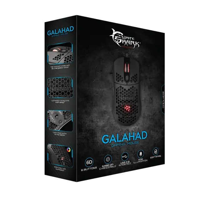 White Shark MOUSE GM-5007 GALAHAD - Black