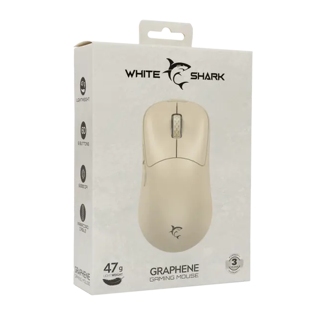 White Shark MIŠ GM-5014 GRAPHENE / 12.400 DPI - Bež