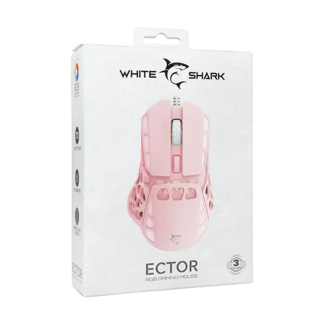 White Shark MIŠ GM-5016 ECTOR  / 12.000 DPI - Roza