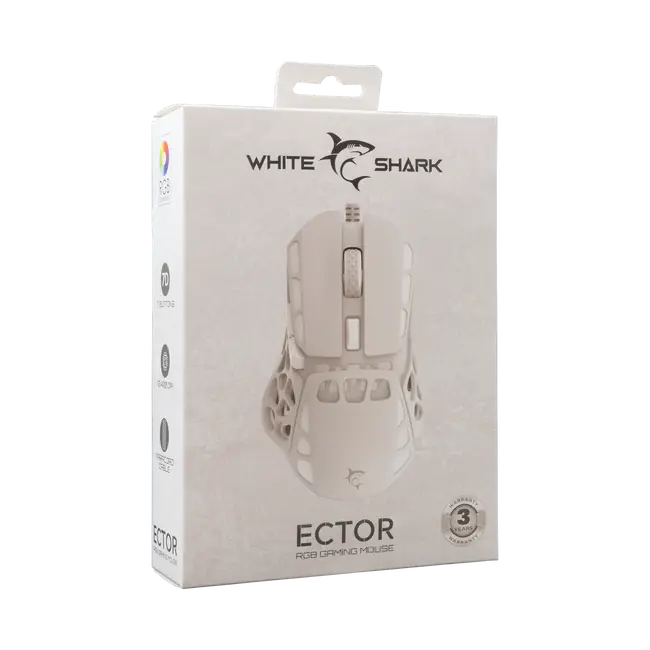 White Shark MIŠ GM-5016 ECTOR / 12.000 DPI - Bijeli