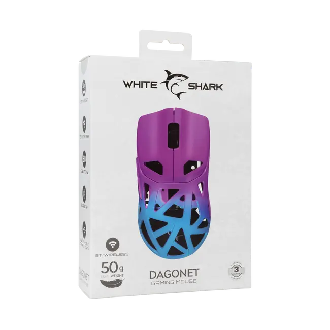 White Shark MOUSE WGM-5019 DAGONET - Blue-Purple / Wireless