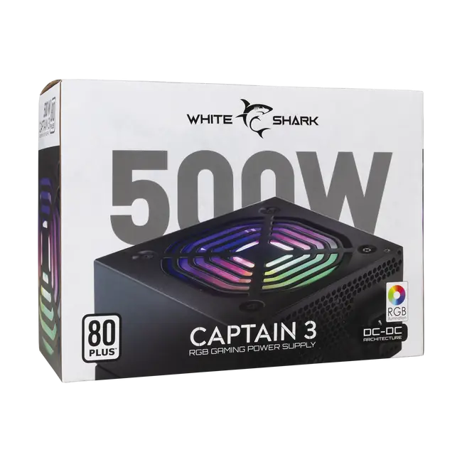 White Shark NAPAJANJE GPSU-W500F CAPTAIN-3 500W 80+ RGB