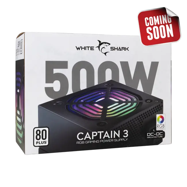 White Shark NAPAJANJE GPSU-W500F CAPTAIN-3 500W 80+ RGB