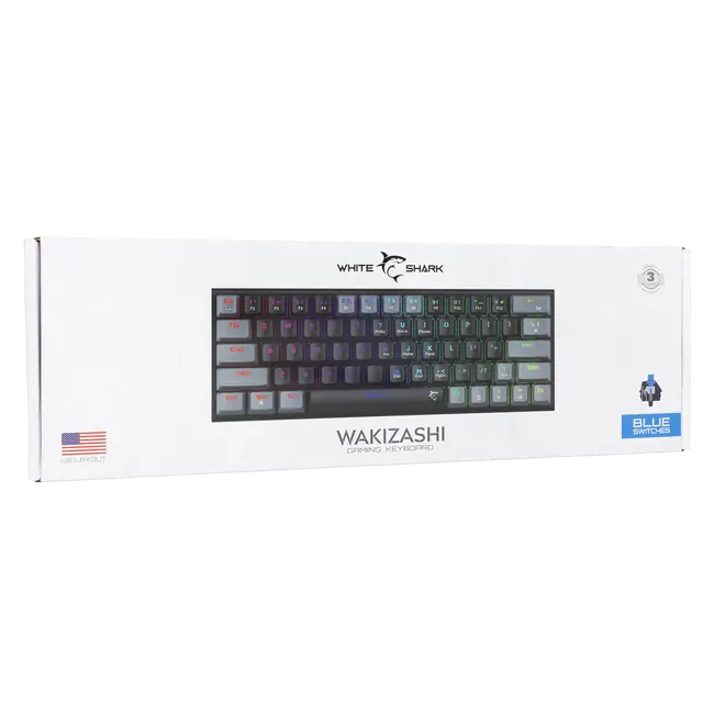 White Shark TIPKOVNICA GK-002121V2 WAKIZASHI-2 / Crno-siva US-BLUE.SW